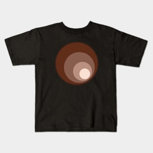 Retro Circles Browns & Creams Kids T-Shirt